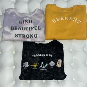 Girls light Crew Neck  sweatshirts comfy and cute
